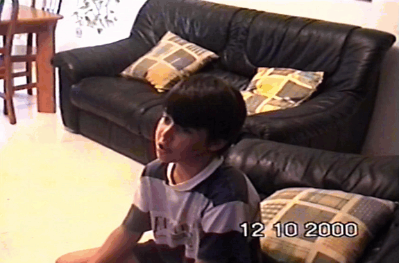 Felipe as a child, already a video games fan.