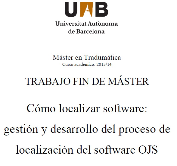 Felipe's dissertation in the University of Barcelona.